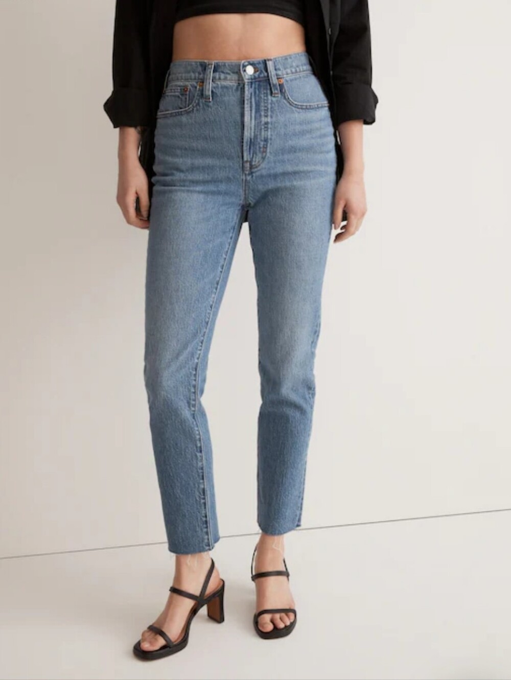 Madewell The Perfect Vintage Jean Raw Hem Size 28 Cropped 27" Inseam